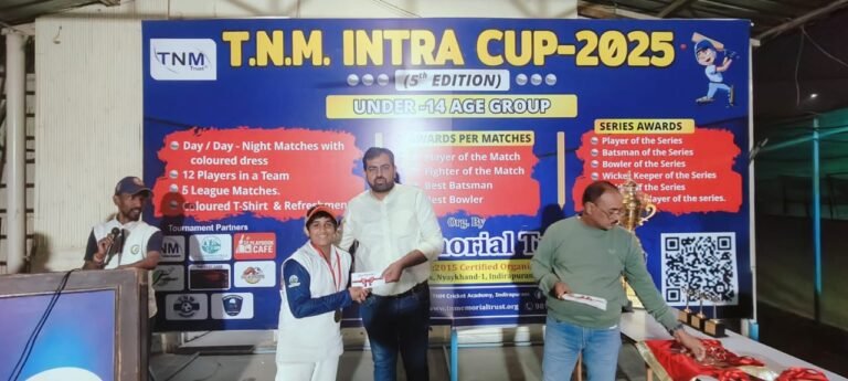 विहान आनंद को मिला बेस्ट विकेटकीपर का अवॉर्ड